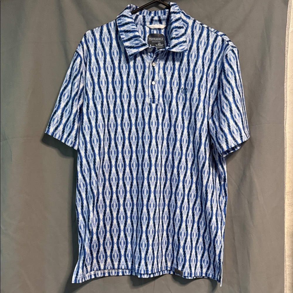 Pan Handle Mens Button Short Sleeve Polo Shirt